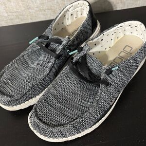 Hey Dude Women's Black and White Shoes